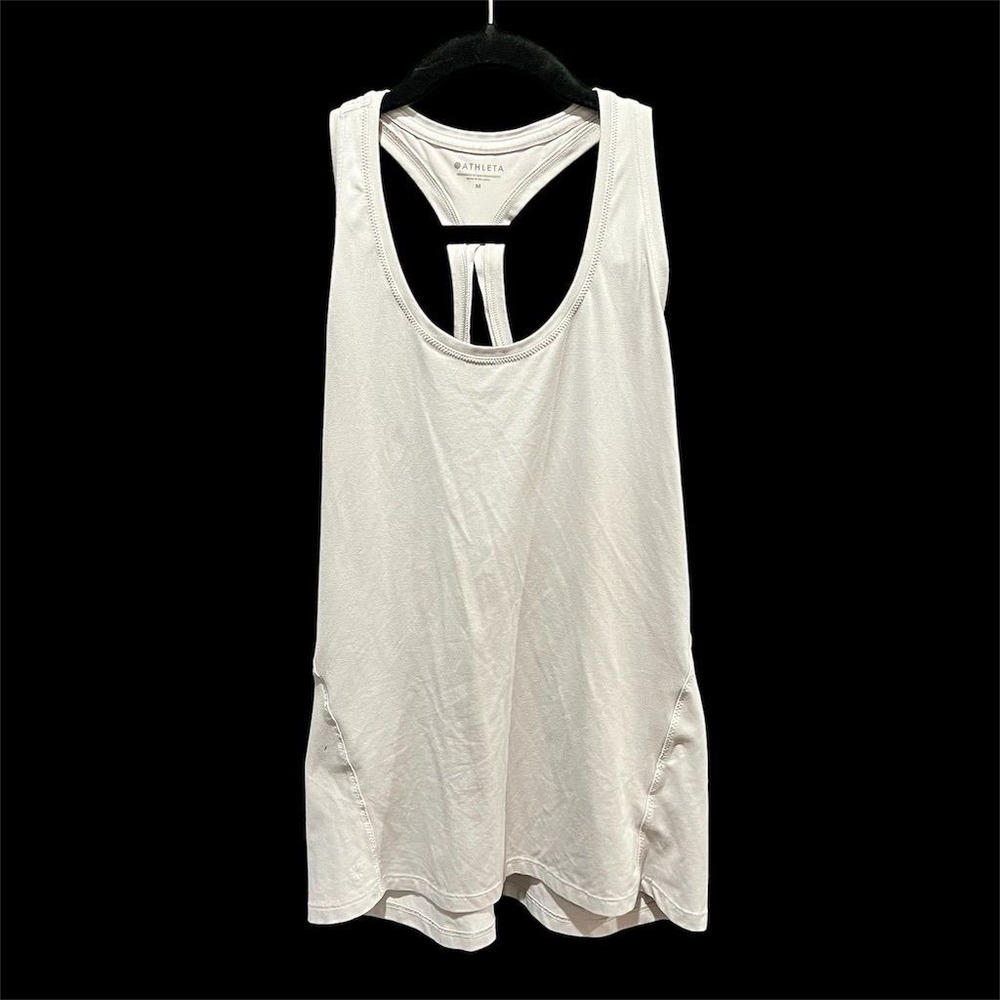 Athleta Women's Grey Racerback Tank Top Size M Casual‎ Summer